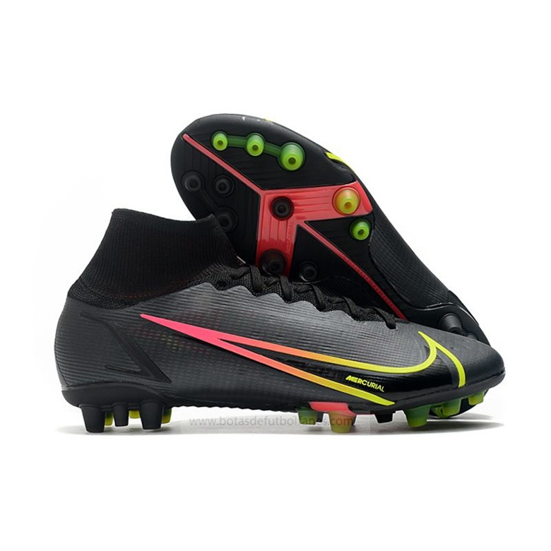 Nike Mercurial Superfly Elite AG PRO Negro x Prisma Negro Amarillo Rojo